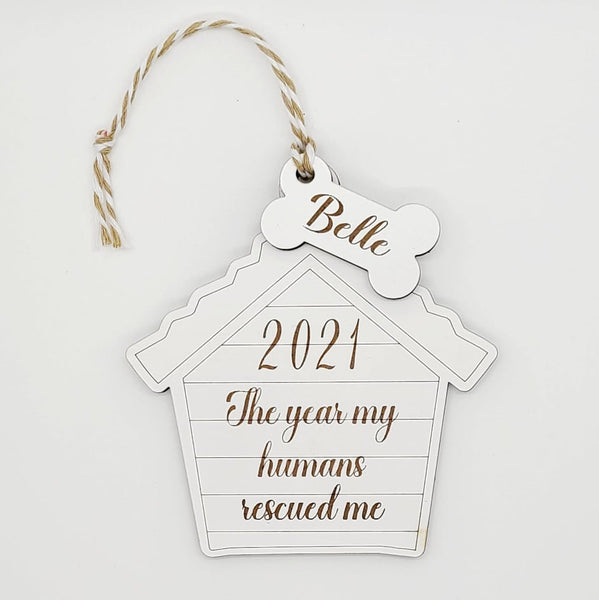 Custom Rescue Dog Ornament