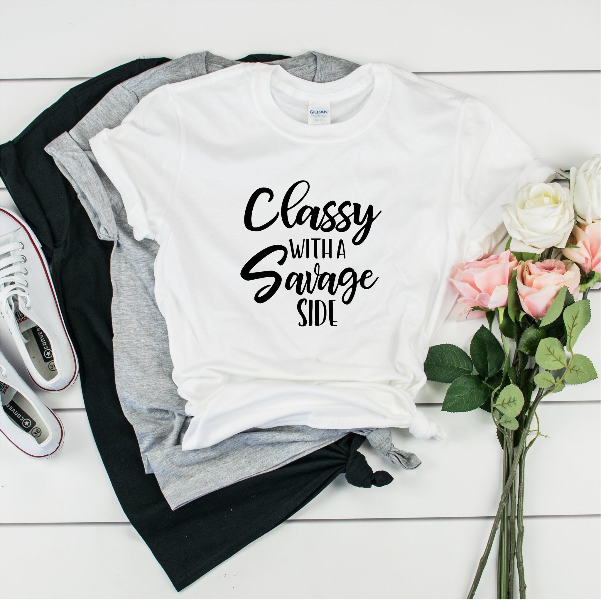 Classy With a Savage Side -  Ultra Cotton Short Sleeve T-Shirt- FHD43