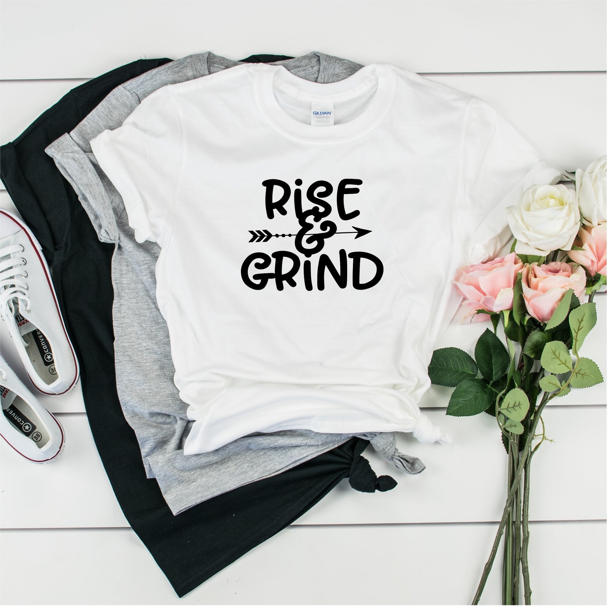Rise and Grind - Ultra Cotton Short Sleeve T-Shirt- FHD92
